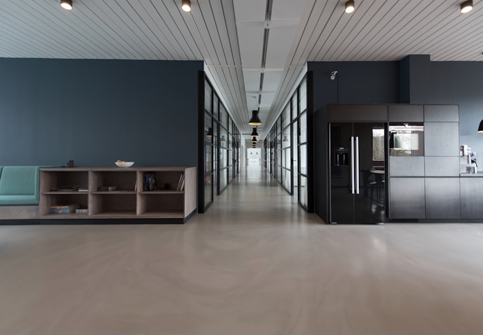 Modern Bluevels office workspace